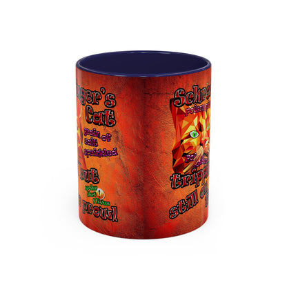 schrodinger's cat - Accent Mug (burnt orange)