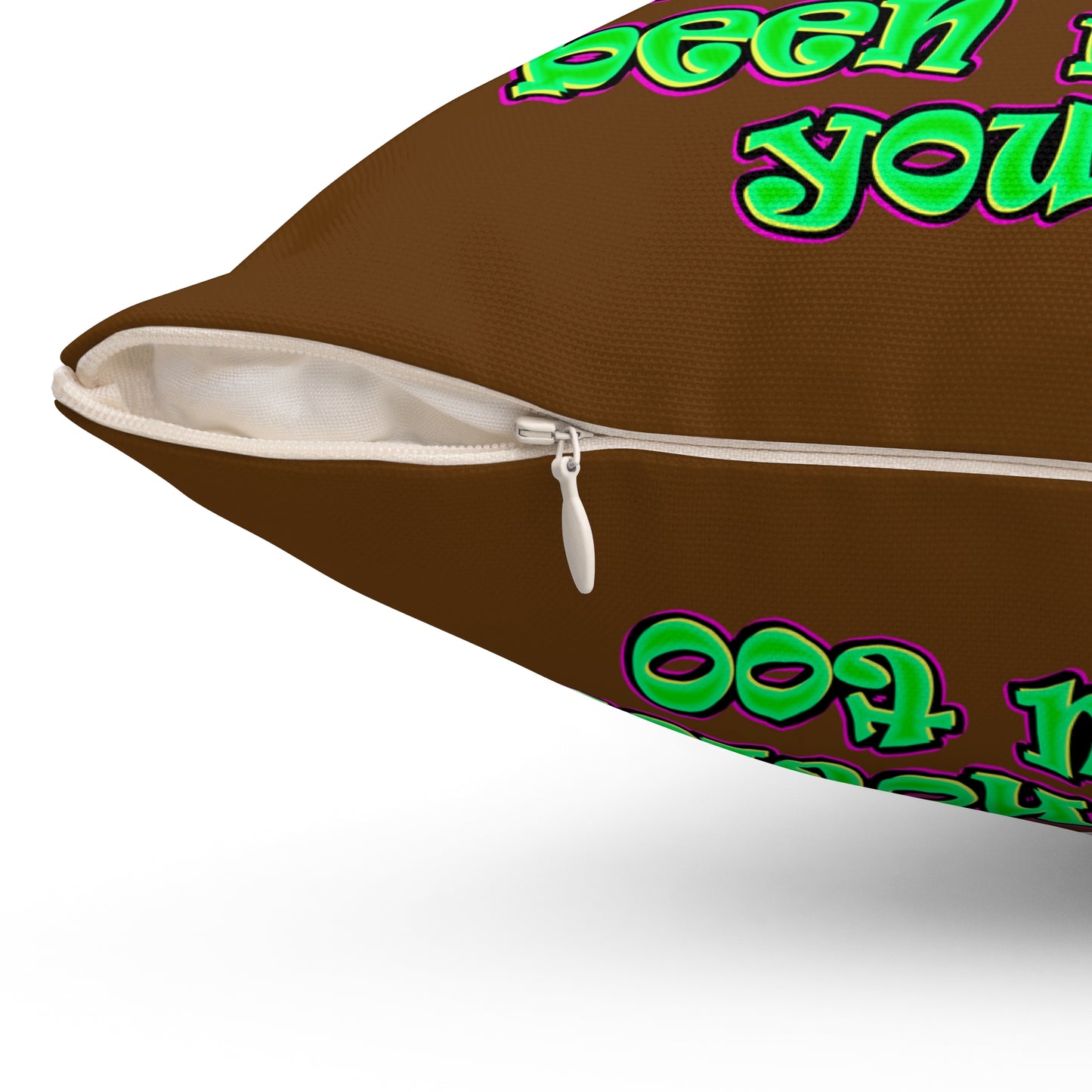 noticed you noticing - Spun Polyester Square Pillow - (brown)