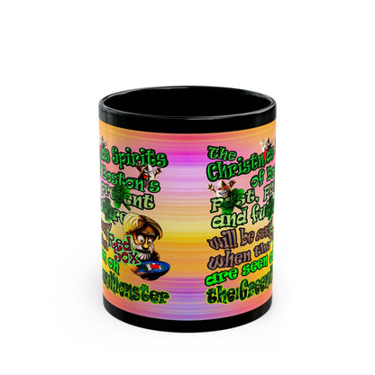 christmas spirits of boston - Black Mug (color blur)