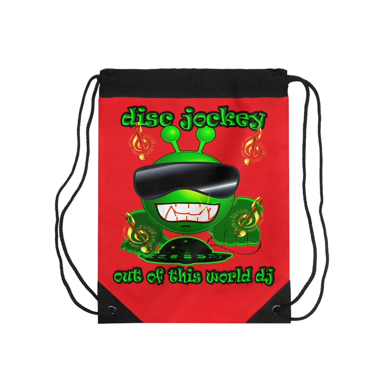 disc jockey - Drawstring Bag (red)