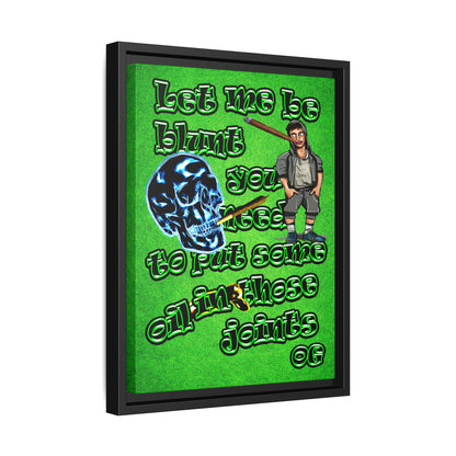 og - framed canvas art (green turf)
