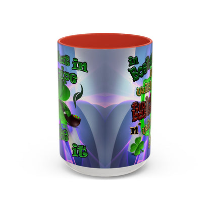 celtics logo - Accent Mug (grey-pink wave)