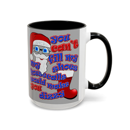 santa's shoes - Accent Mug (light grey)