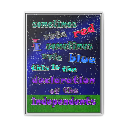 declaration of the independents - framed canvas art ('snoops' background)