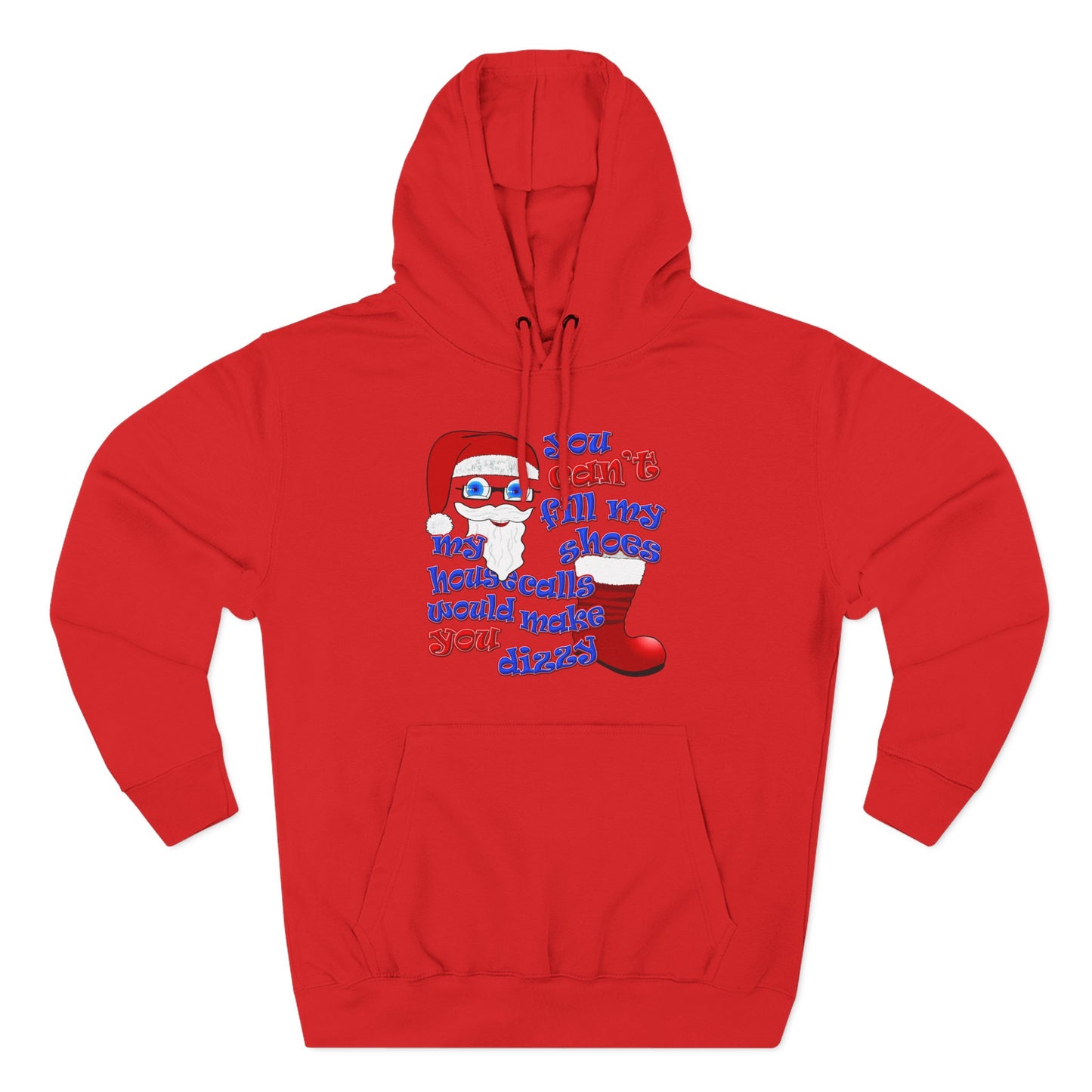 santa's shoes - Three-Panel Fleece Hoodie