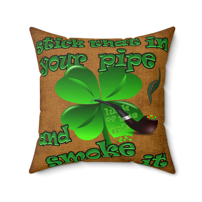 celtics logo - Spun Polyester Square Pillow - (dichromatic brown papyrus)