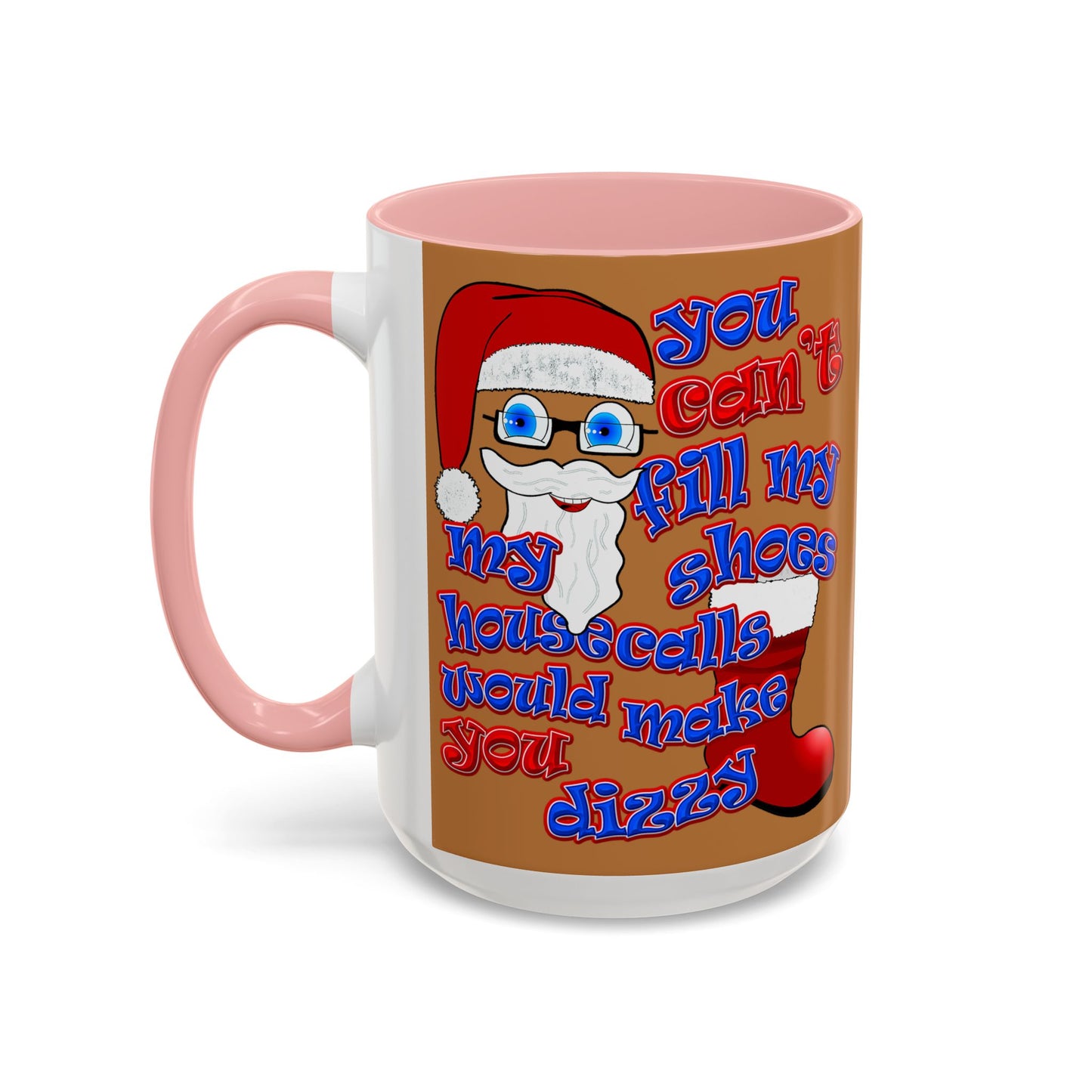 santa's shoes - Accent Mug (light brown)