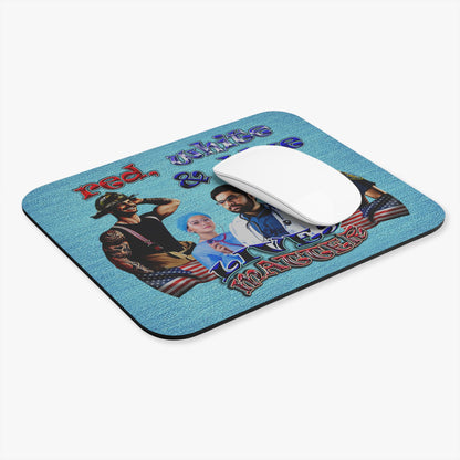 rw&b lives matter - Mouse Pad (Rectangle) (faded blue)