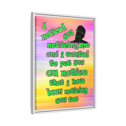 noticed you noticing - framed canvas art (color blur)