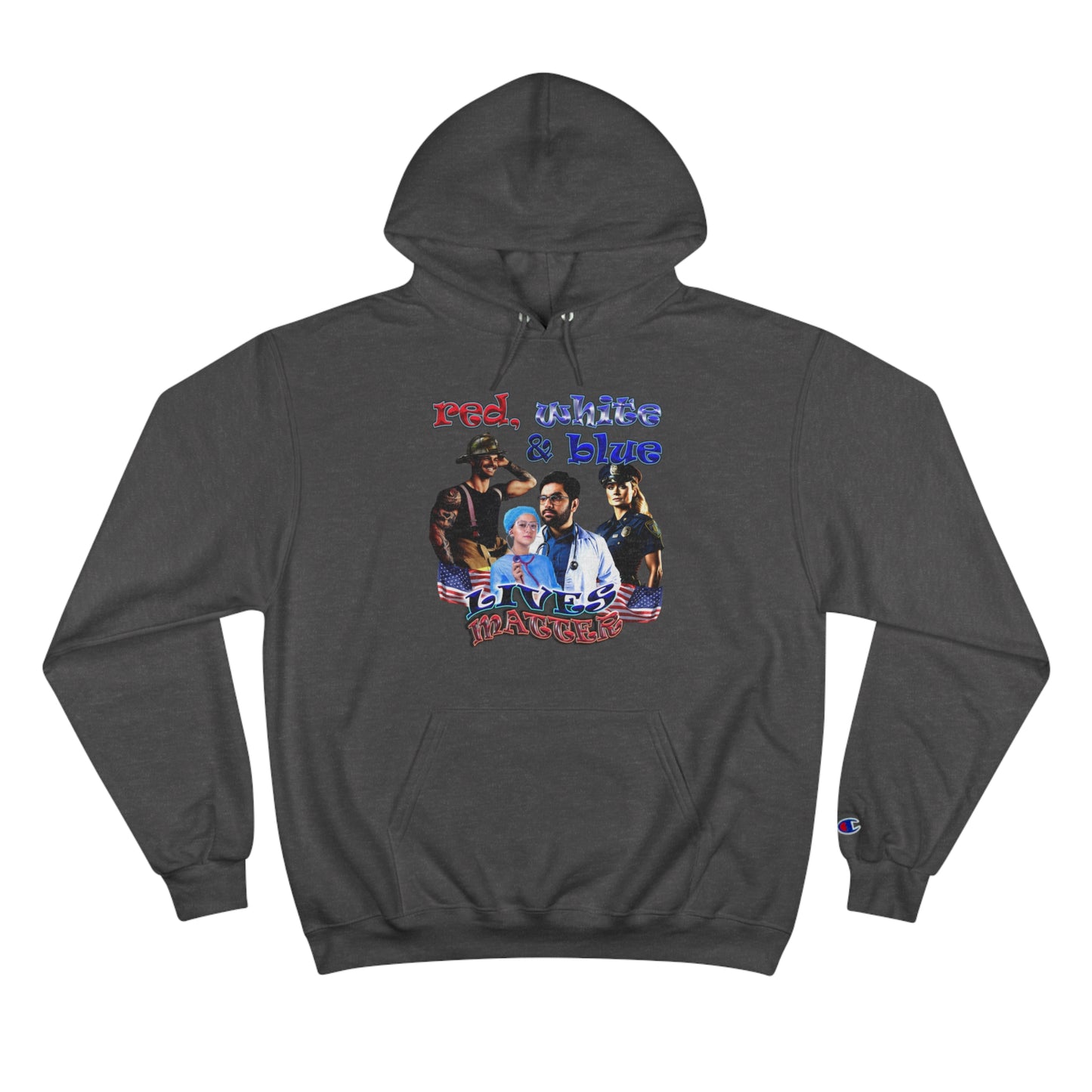 rw&b lives matter - Champion Hoodie