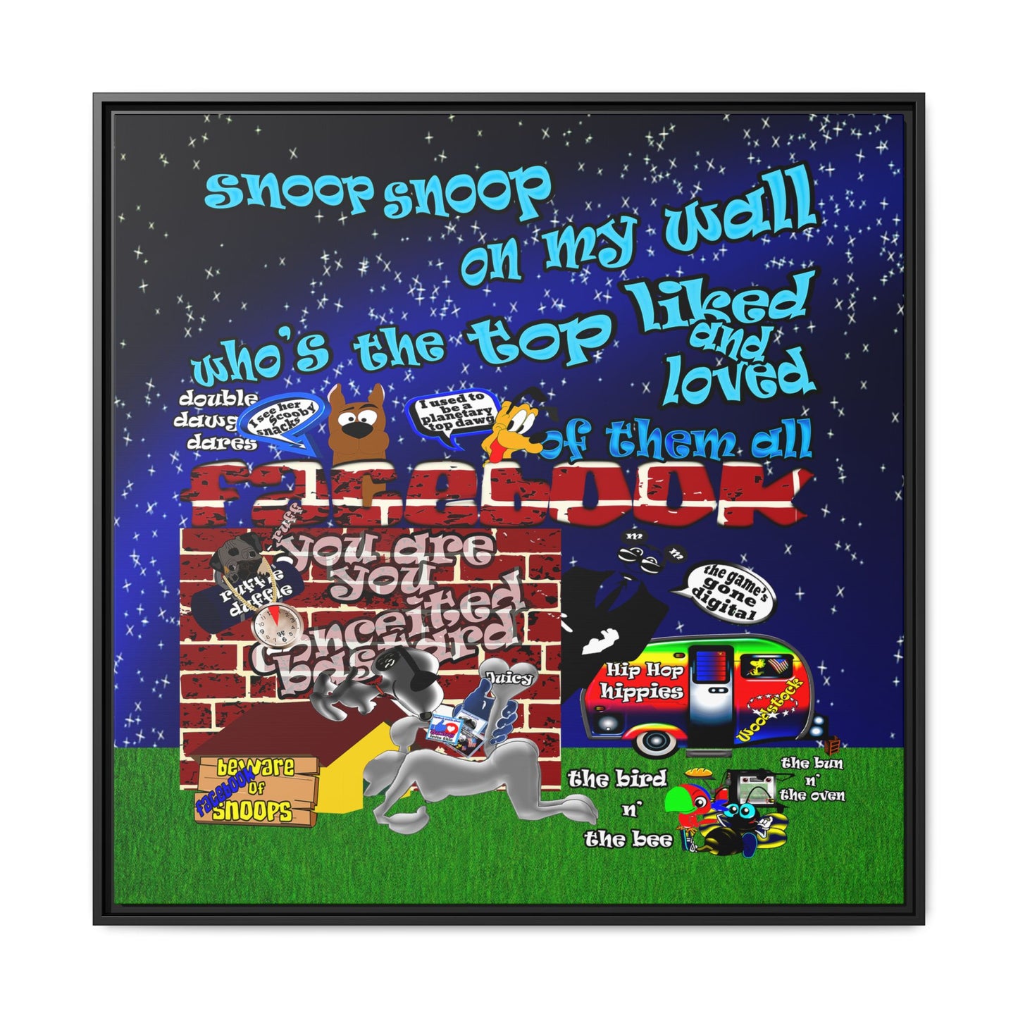 snoops - framed canvas art