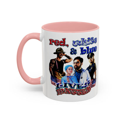 rw&b lives matter - Accent Mug (white)