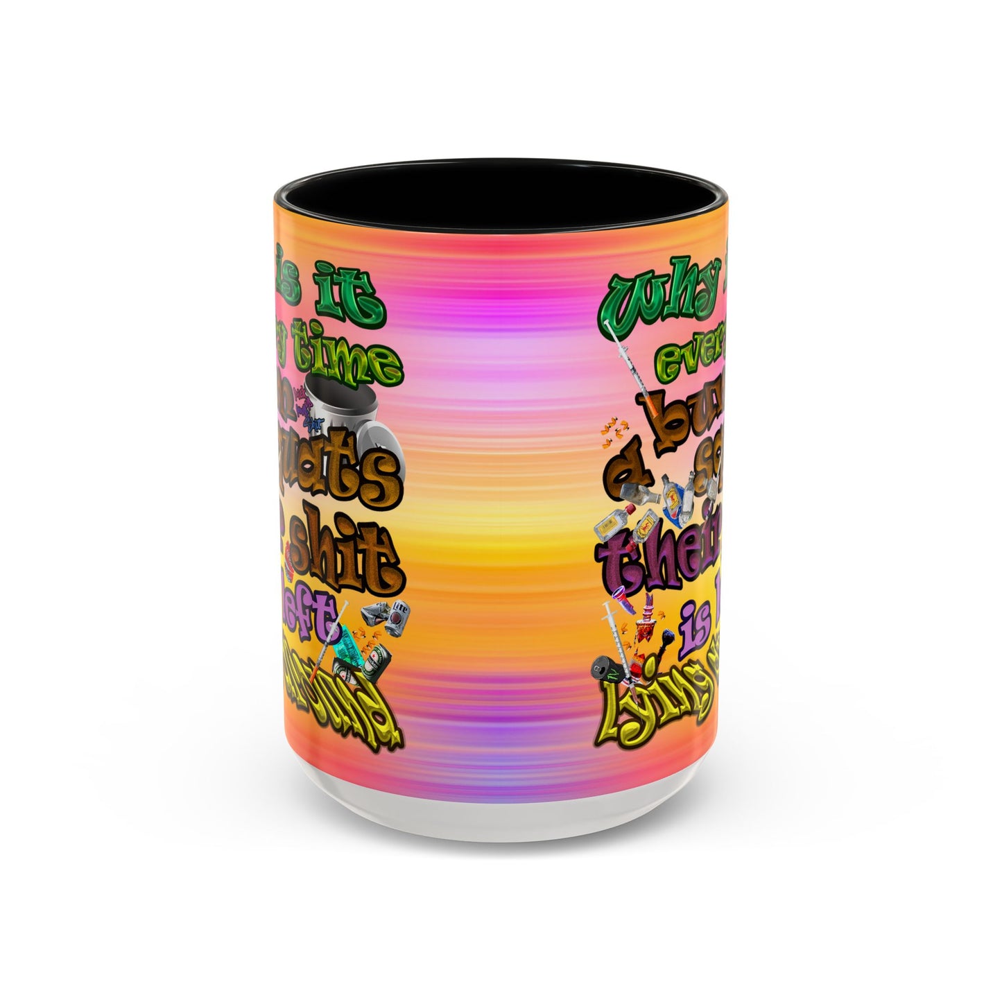 the bum's shit - Accent Mug (color blur)