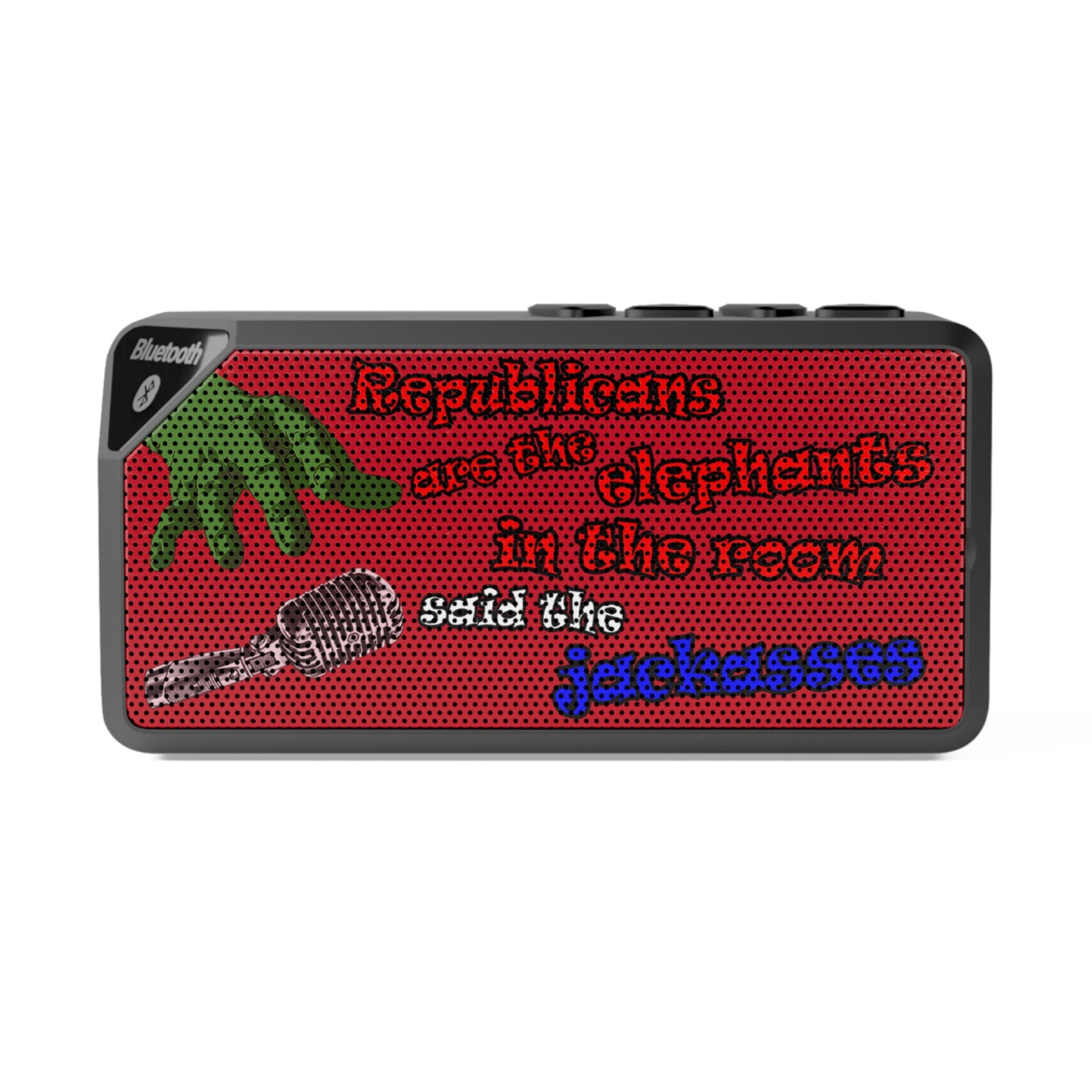 donkeys and elephants - Jabba Bluetooth Speaker (dark red)
