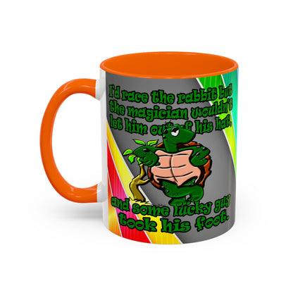 turtle race - Accent Mug (rainbow split)