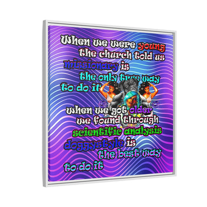 doggystyle - framed canvas art (purple wave)