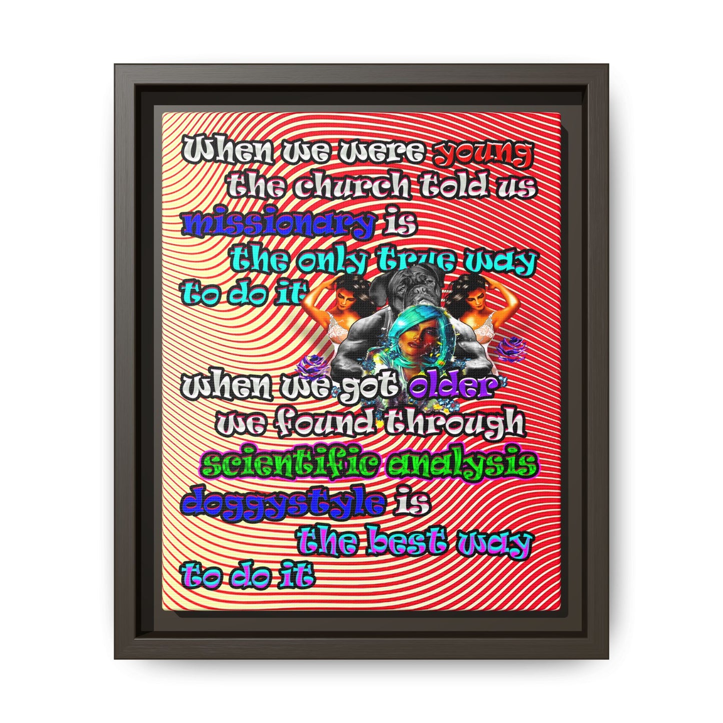 doggystyle - framed canvas art (yellow-orange wave)