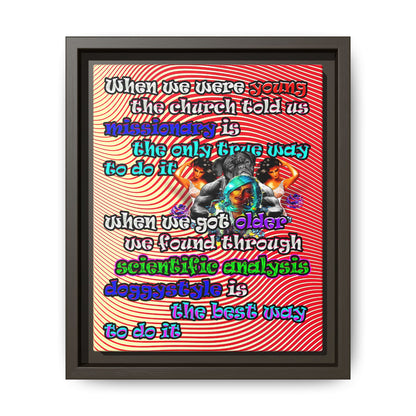 doggystyle - framed canvas art (yellow-orange wave)