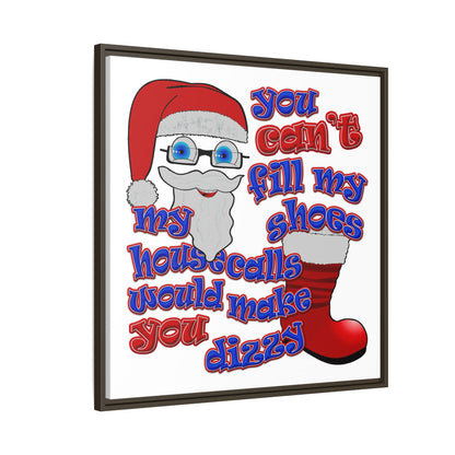 santa's shoes - framed canvas art (white)