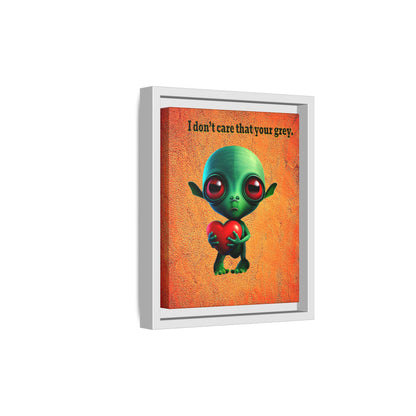 I don't care that your grey - framed canvas art (burnt orange)