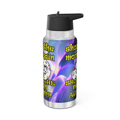 shoot the moon again - Gator Tumbler, 32oz  (grey-pink wave)