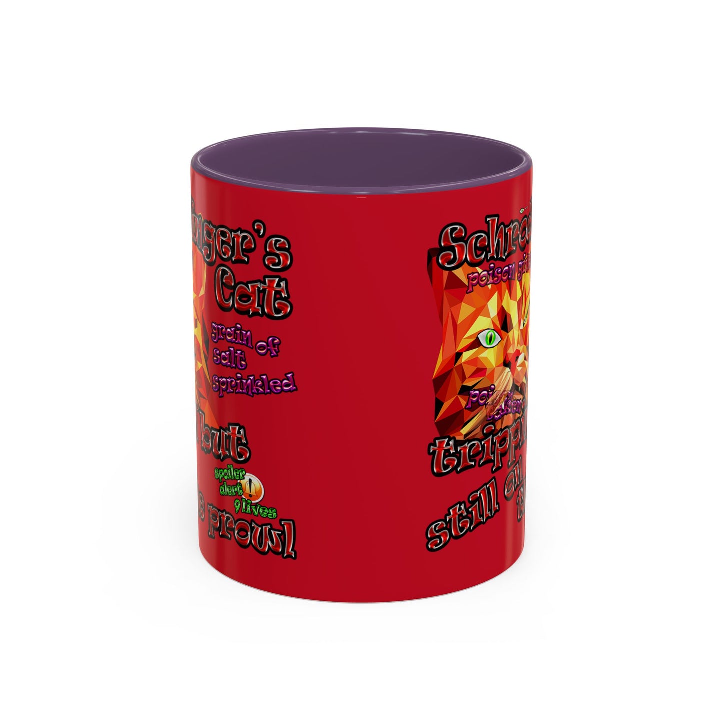 schrodinger's cat - Accent Mug (dark red)
