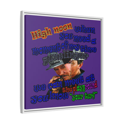 high noon - framed canvas art (purple)
