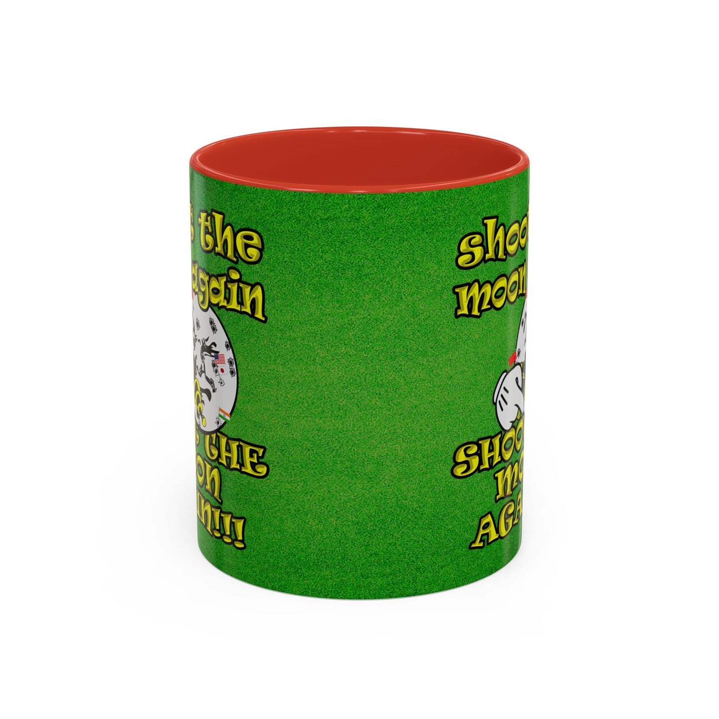 shoot the moon again - Accent Mug (green turf)