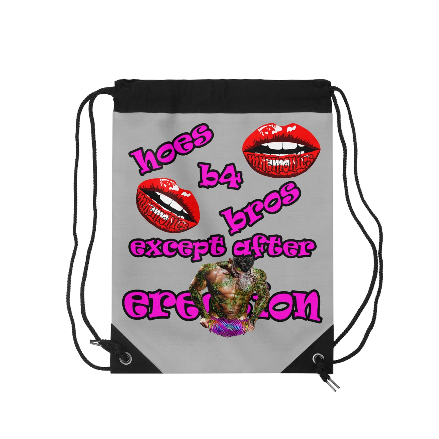 hoes b4 bros - Drawstring Bag (light grey)