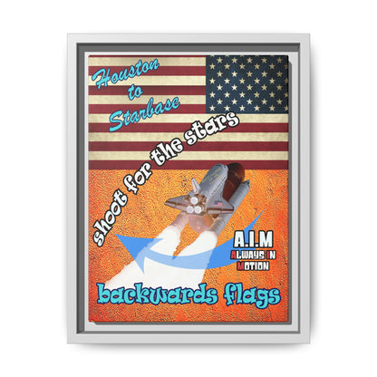 shoot for the stars - framed canvas art (burnt orange)