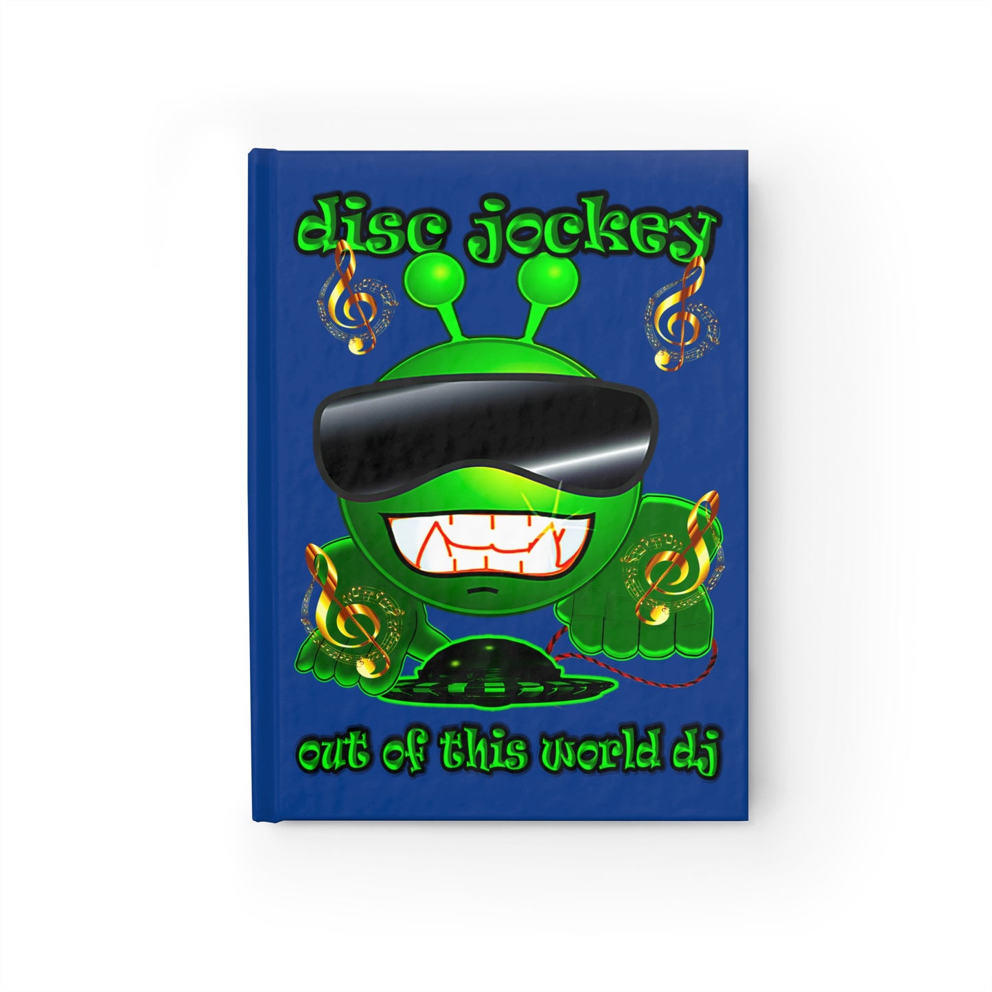 disc jockey - journal-lined (dark blue)