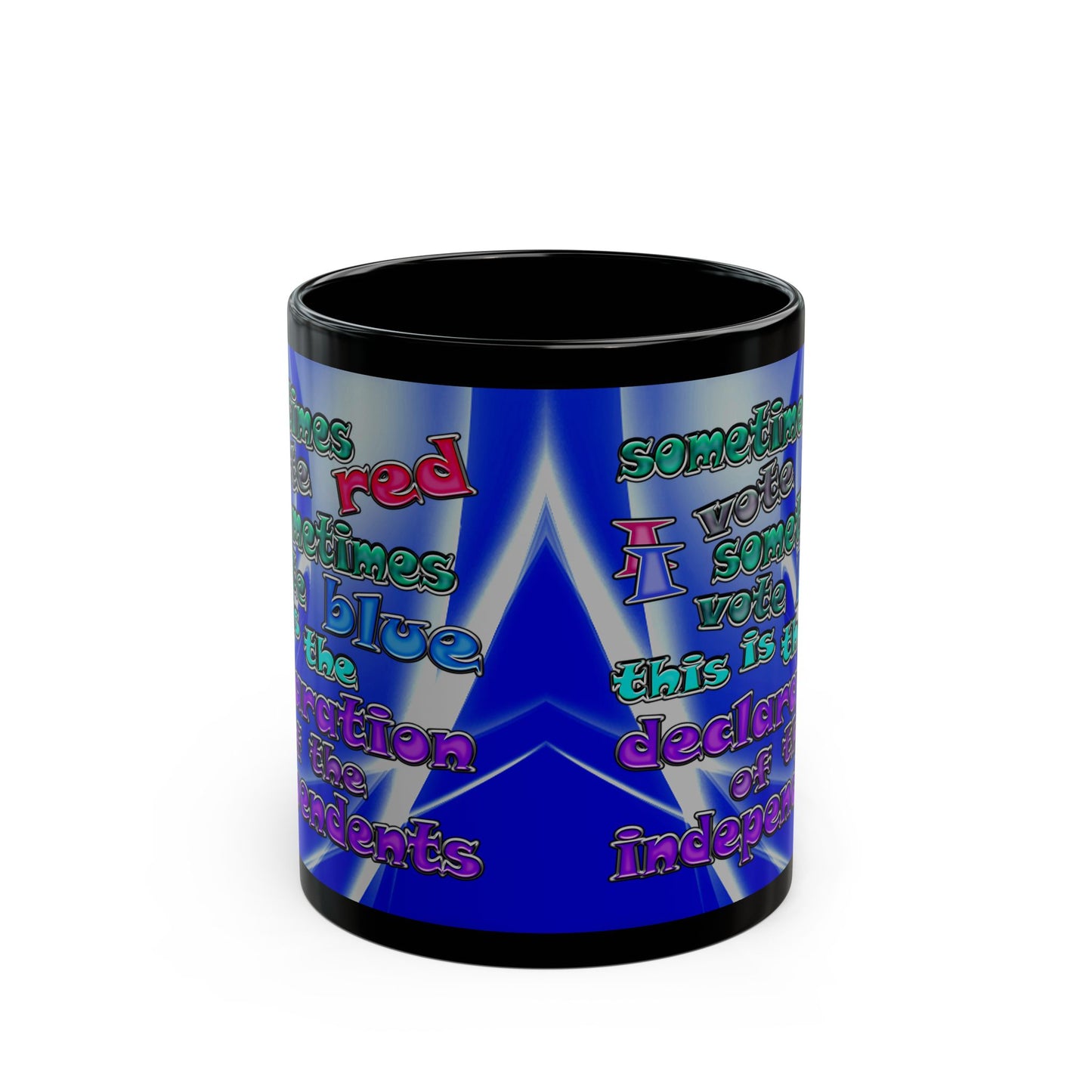 declaration of the independents - Black Mug (blue-white wave)