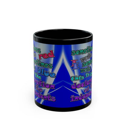 declaration of the independents - Black Mug (blue-white wave)