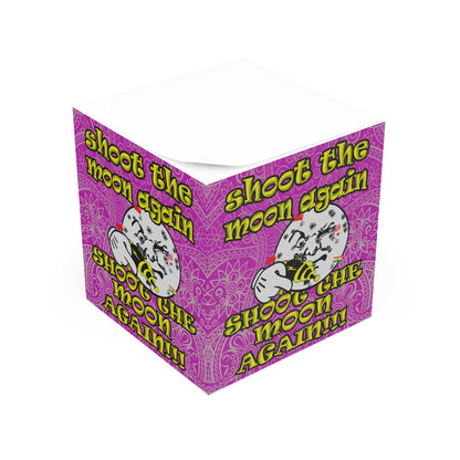 shoot the moon again - note cube (pink swirl)