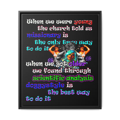 doggystyle - framed canvas art (black)