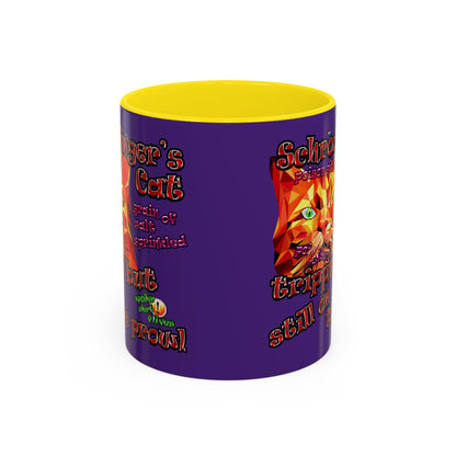 schrodinger's cat - Accent Mug (purple)