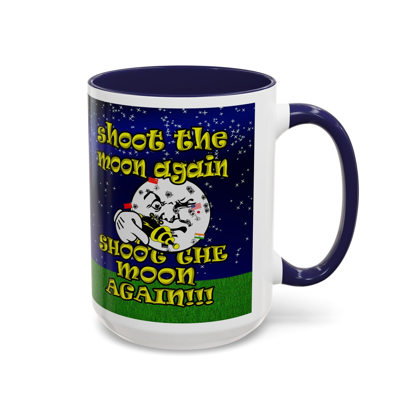 shoot the moon again - Accent Mug ('snoops' background)