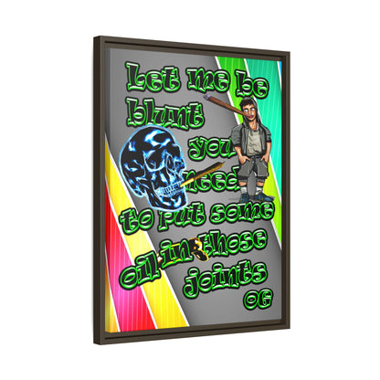 og - framed canvas art (rainbow split)