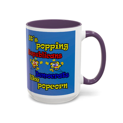 popping like popcorn - Accent Mug (light blue-purple wave)