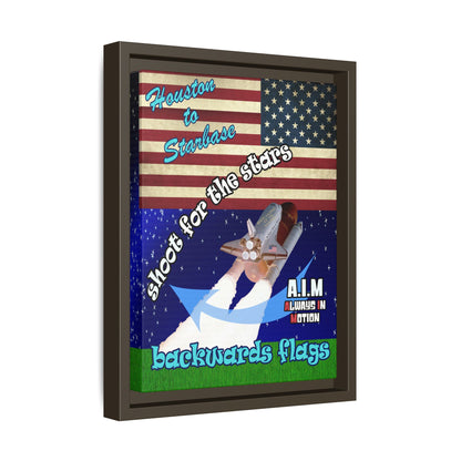 shoot for the stars - framed canvas art ('snoops' background)