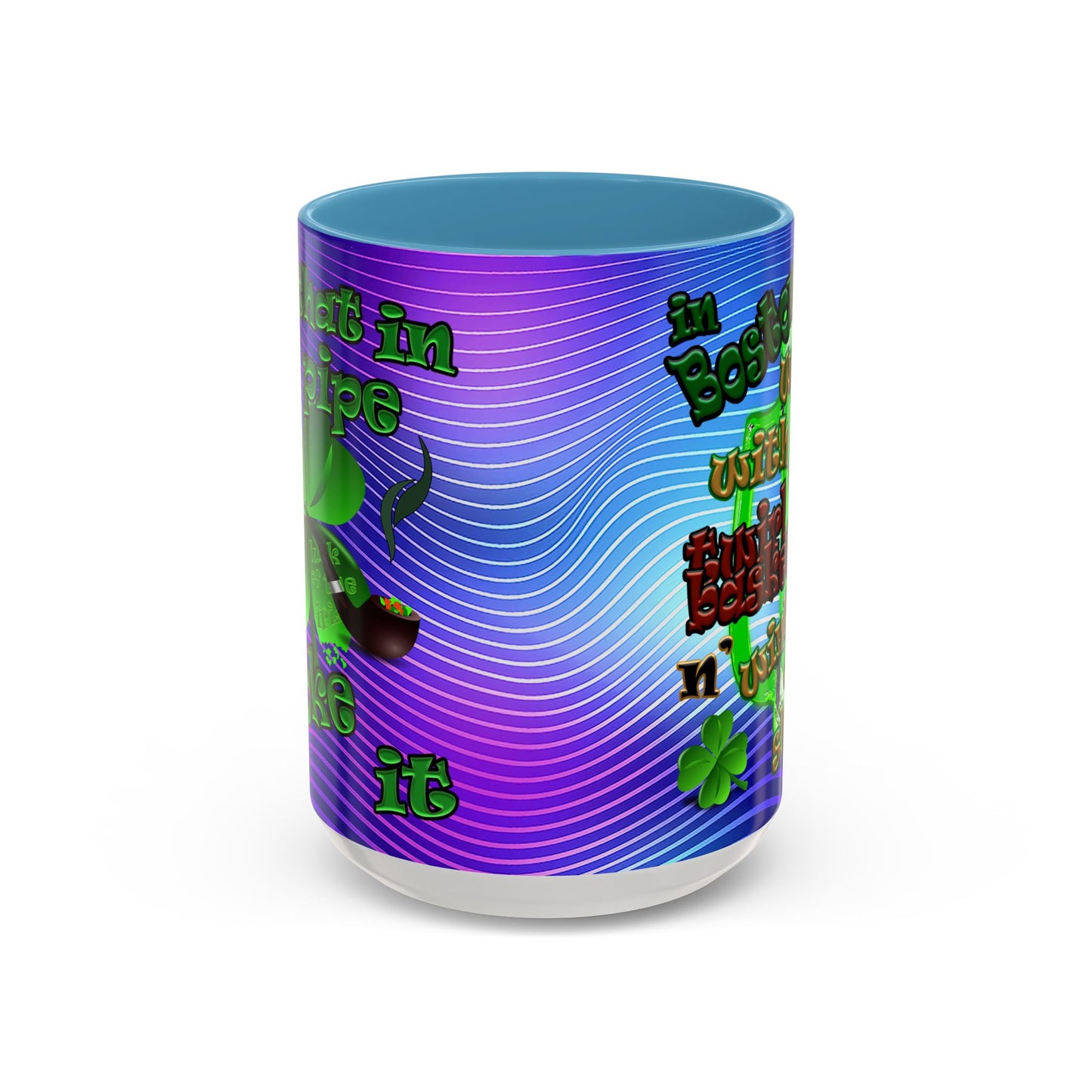 celtics logo - Accent Mug (purple wave)