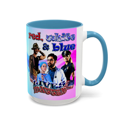 rw&b lives matter - Accent Mug (light blue-pink wave)