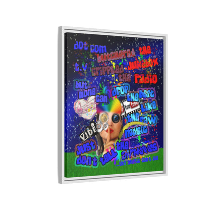 drop the beat - framed canvas art ('snoops' background)