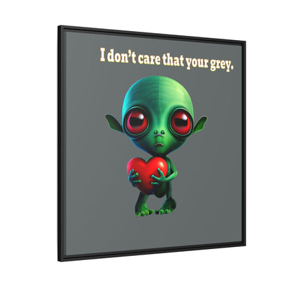 I don't care that your grey - framed canvas art (dark grey)