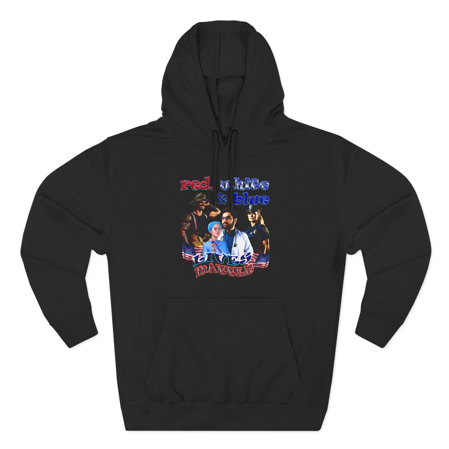 rw&b lives matter - Three-Panel Fleece Hoodie