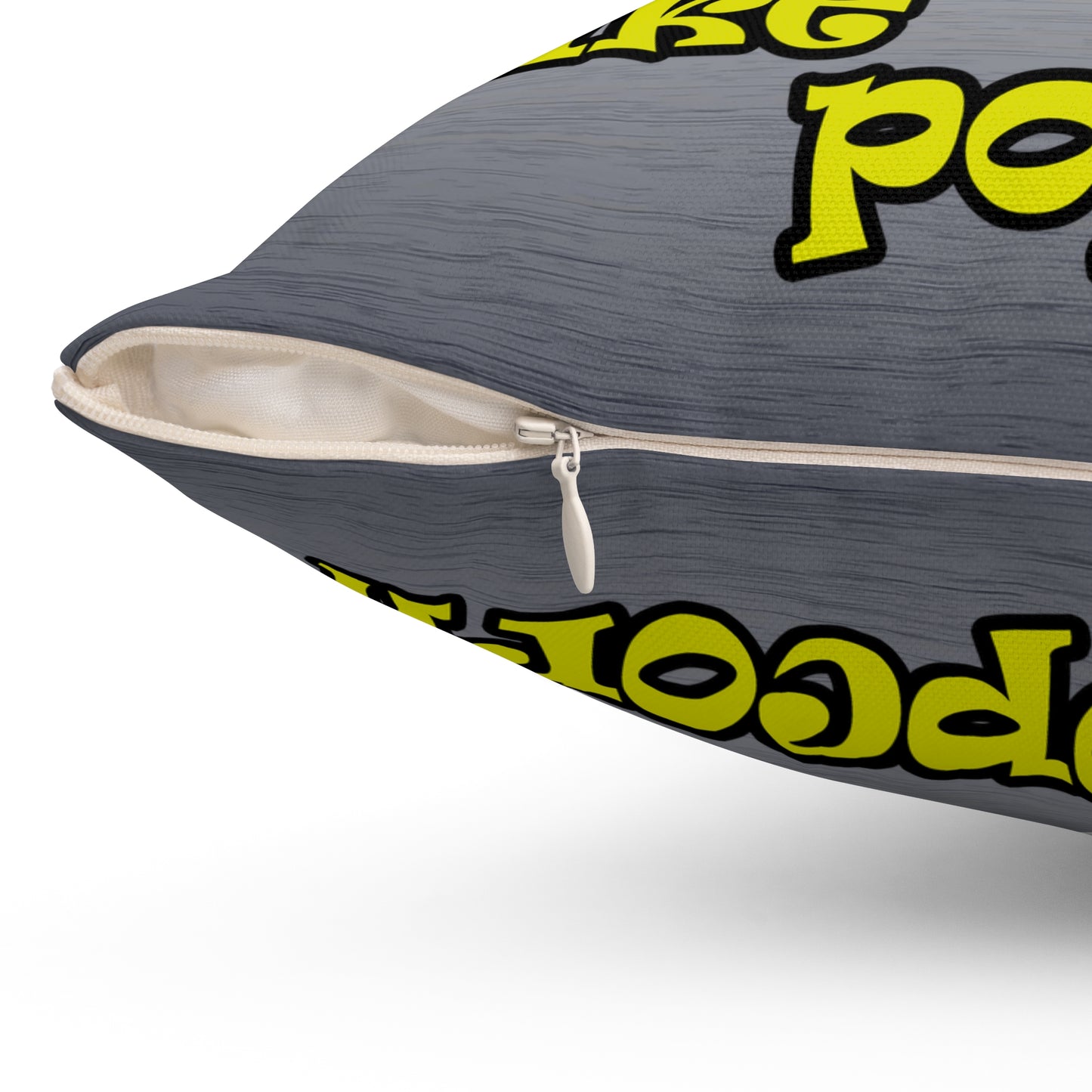popping like popcorn - Spun Polyester Square Pillow - (brushed nickel)