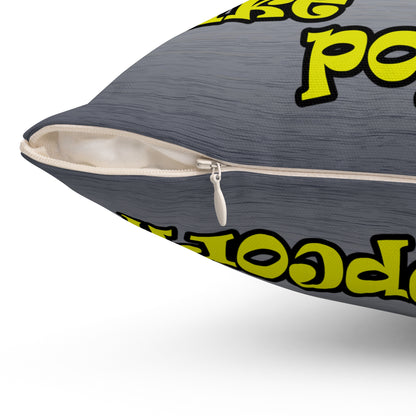 popping like popcorn - Spun Polyester Square Pillow - (brushed nickel)