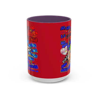 drop the beat - Accent Mug (dark red)