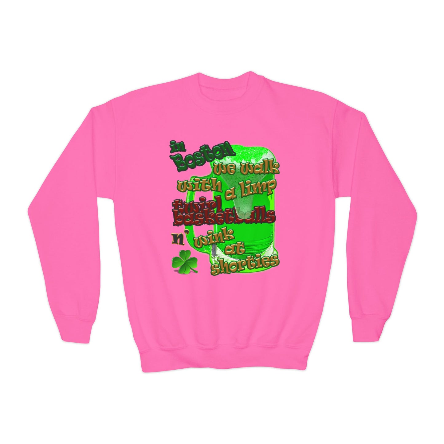 celtics logo - Youth Crewneck Sweatshirt