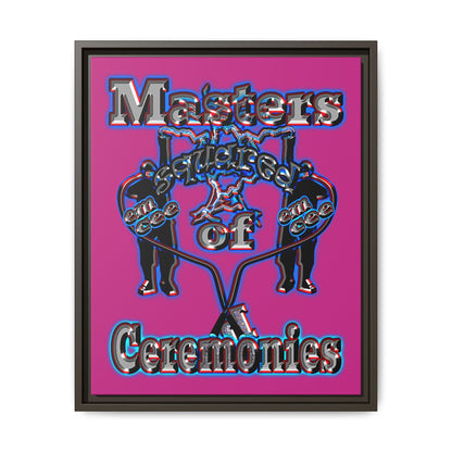 em cee squared - framed canvas art (pink)